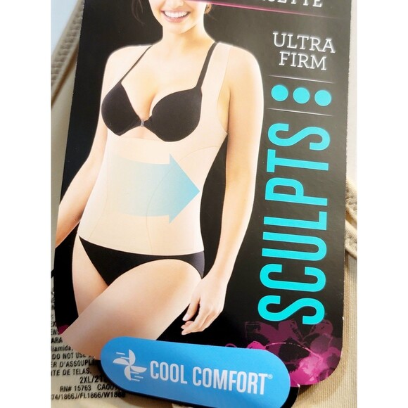 Flexees Dream 1866 Torsette WYOB Maidenform Body Firm Control Shapewear 2XL, NWT - Picture 4 of 14